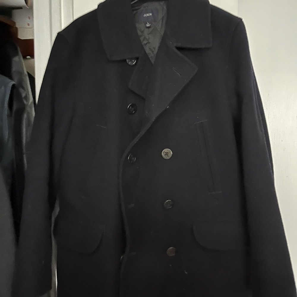 J. Crew Men's Classic Black Pea Coat
